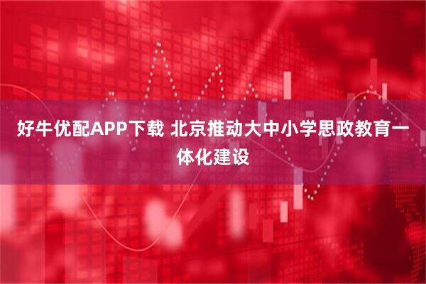 好牛优配APP下载 北京推动大中小学思政教育一体化建设